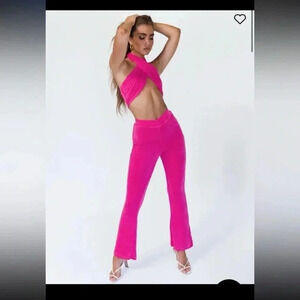 Princess Polly Two Piece 2 piece Set Pink Ultra Stretchy US 4 Keiara set
